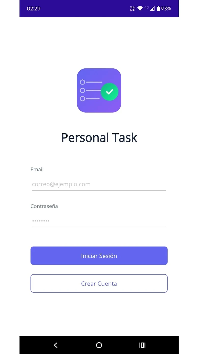 Captura de pantalla Personal Task